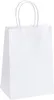 Ropa de almacenamiento de vestuario Blanco Kraft Papel Bulk Bolsa de regalo con manijas Baby Shower Fiestas de cumpleaños Comidas para restaurantes BBB11391