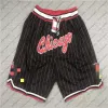 Herren genähte Just Don Basketballshorts Bull MJ 23 JD 2 LaMelo Ball DeMar DeRozan 11 Zach LaVine 8 MitchellNess 2021/22 Edition City Jogginghose Weiß Schwarz