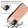 high-end PU leather phone cases for iPhone 12ProMax 11 X XS XSMAX 7 8 6 Samsung S21 Plus S20 Ultra button wallet type multi-function card holder