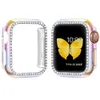 Capa protetora de diamante para apple watch, capa série 6 se 54321 38mm 42mm para iwatch 40mm 44mm, acessórios de pulseira inteligente