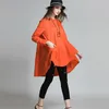 Collar Irregular Solid Over Size Wild Casual Autumn Fashion Tide 2022 Large Blouse Women Full Sleeve Mandarin Women's Blouses & Shirts