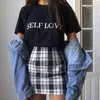 Vintage Black Plaid Mini Skirt Women Fashion High Waist Office Lady Party Side Zipper Skirts Mujer Clothing 210518