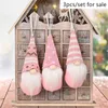 Decorazioni natalizie 3 pezzi Foresta Vecchio Mini bambola Ciondolo albero Decorazione di Natale per la casa Gnome Bambini Regali 2022 anni