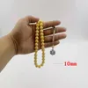 Beaded Strands Tasbih Yellow Resin Muslim Rosary Bead Islamic Prayer Beads Arabic Jewelry Misbaha 33beads Bracelets Gift Fawn22
