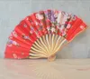Rétro chinois bambou pliant fleur de cerisier fête faveur fleur Design Art ornement classique main Fans femmes mariage danse
