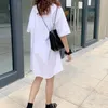 Korean Chic Clothes Casual white Long Shirts Women summer Ladies Blouse Cotton Loose Plus Size Tops Blusas 12497 210417