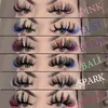 Couleur Cils Vison 3D Faux Cils Naturel Long 25mm Couleur Cils Cils Partie Maquillage Kit Coloré Faux Cils DHL gratuit