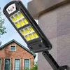 60W Cob High Bright Motion Sensor Light Control Lampada da parete solare all'aperto Telecomando impermeabile - Senza