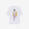 Za Summer Cute Animal Print T Shirt Women Vintage Short Sleeve O Neck Cartoon Pattern T Shirts Woman Chic Girl Cropped Top 210602