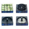 63mm 4 Layer Roken Grinders Rubik's Cube Six Sides Kwaliteit Zinklegering Tool Pollen Tabak Crusher Grinder met pollenscherm