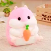 Peluş Hamster Dolması Oyuncak Yumuşak Dolması Peluş Yastık Yastık Sevimli Kwaii Peluş Hamster Bebek Y211119 Için Dolması Çocuklar Bebek Doğum Günü Hediyesi