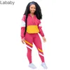 Women Tracksuits Two Pieces Set Designer Multi Color Line Stitching Splicing Leisure Sports Suits Ladies Casual Outfits Sportwear 10 Colours