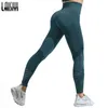 Pantaloni sportivi senza cuciture Leggings push-up per le donne Fitness Legging Vita alta Allenamento a prova di squat Plus Size Gym 211221