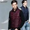 Vinter Mode Märke Ultralight Ärmlös Duck Down Jackets Mens Vest Packerble Streetwear Feather Coat Varma Mens Kläder 210819