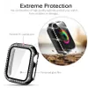 Tempererat glasskydd f￶r Apple Watch Case 40mm 44mm 38mm 42mm 41mm 45mm 49mm Diamond Bumper Screen Protector f￶r IWatch Series 6/SE/5/4/3/2/1 NYTT