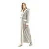 Men's Sleepwear Pajamas For Couples Winter Lengthened Bathrobe Splicing Home Clothes Long Sleeved Robe Coat Unisex Thickened 306r