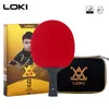 LOKI 9 Star Raquete de tênis de mesa pegajosa lâmina de carbono PingPong Bat Competição Ping Pong Paddle para ataque rápido e arco 2201052756910