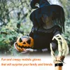 Dedos articulados de Halloween Suministros para fiestas de festivales Accesorios de cosplay de metal blanco Guantes de extensión Extensor de garras Esqueleto aterrador usable Hueso GRATIS A02