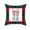 Weihnachten Rot Grün Plaid Kissenbezug Weihnachtsmann Pfirsichhaut Kissen Kissen Home Pillowslip Dekorationen 10 Stile JJB11240