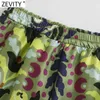 Zeveity Женская праздник ветер цветочный принт летом шорты женские шикарные эластичные талии кружев ленты повседневная панталон Cortos P1149 210722