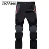 TACVASEN Pantaloni impermeabili foderati in pile Pantaloni da lavoro casual da uomo Escursionismo Pantaloni tattici da passeggio Outdoor Straight Long 210715