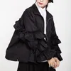Women's Jackets Women's 2022 Autumn Coat Jacket Brand Wooden Ear Puff Sleeve Windproof Warm Female 1152