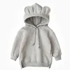 Roze / Grijs / Geel / Groen / Bourgondië Hoodie voor Kinderen Herfst Winter Warm Sweater Mode Jongens en Meisjes Pullover Kostuum 220309