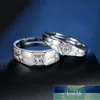 Mode Glänsande Cubic Zirconia 925 Sterling Silver Lovers`Couple Bröllop Ringar Smycken För Kvinnor Ring Set Inga Fade Fabrikspris Expert Design Kvalitet Senaste Style