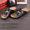 Nieuwe Unisex Zomer Cork Sandalen Casual Dames PU Lederen Gemengde Kleur Slippers Valentijn Schoenen Cork Slippers Sandalias Mujer Y0721