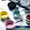 Cozinhar utensílios 1 pc molho cerâmico prato criativo estilo japonês alça mini porcelana com tempero e utensílios de mesa de vinagre
