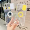 Transparent Phone Cases For Samsung s21 ULTRA A12 A32 5G A71 A51 4G A02S A01 CORE Push Pull Slidel Window Lens Camera Protection Cover With Ring Holder kickstand case