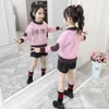 Sweater Girl Patchwork For Letter Kid Spring Autumn Kids Clothes 6 8 10 12 14 210528