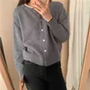 H.SA Strickjacken Frauen Frühling Solide Button Up Oversize Harajuku Lose Pullover Student Preppy Süße Mädchen Nette Tops Strickwaren 210716