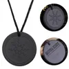 Pendentif Colliers Quantum Science Scalaire Énergie Collier Rond Pour Hommes Femme Tourmaline Volcanique Pierre Bijoux