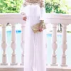 الخريف مدق فستان المرأة طويلة الأكمام المعادن مطرز برشام مطوي مرونة الخصر فستان ماكسي 210529