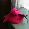 القبعات الخريف الشتاء جوفاء الحجاب الصوف فيلت النساء فيدوراس كوكتيل اللباس الرسمي القبعات fascinator قبعة الزفاف اكسسوارات للشعر