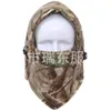 Berets Men's Camouflage Fleece Balaclava Winter Hats Face Mask Scarf Beanie Hiking Army Military Hood Head Cover Tactical Cap