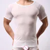 Erkekler Tişörtler Erkekler Seksi Singlet Mesh şeffaf gömlek üstleri iç çamaşırı egzotik sleepwear net tiş