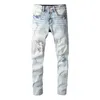 20SS Mens Designer Jeans Distressed Ripped Biker Slim Fit Motorcycle Denim para hombres Moda de calidad superior jean Mans Pantalones pour hommes jeans reales # 803