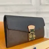 HIGH QUALITY classic envelope wallet women long wallets designers purse fashion hasp coin purses woman card holder clutch bags with box