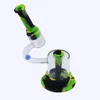 Mikroskop Design Glas Bong mit 14mm Schüssel 8" Mini Bongs Rauchpfeife Filter Bubbler Silikon Wasserpfeifen mit Geschenkbox Verpackung