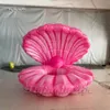 Kundenspezifische Beleuchtung, aufblasbare Muschel, 3 m, vollständig bedruckt, rosafarbener, luftgeblasener Muschelschalen-Ballon mit RGB-Licht für Hochzeits- und Party-Dekoration