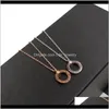 Necklaces & Pendants Jewelrymartick Gold Layering Round Circle Pendant Forever Love Alfabet Necklace For Woman Party Jewelry Never Fade P174