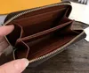 Bolsa de moedas de designer de luxo de alta qualidade, homens e mulheres, porta-cartões, carteira de marca, 4 cores, boa, pequena, bolsa de couro, bolso com zíper e caixa AA839