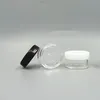 2021 Frascos de Recipiente de Plástico Pote 5 Gram Creme Cosmético Sombra para os Olhos Unhas Pó Jóias 0,17 oz Transparente Vazio