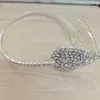 Creative Luxury Heart Rhinestone Ear Muffs Head Smycken för kvinnor Bling Crystal Headband Hair Hoop Headphone Accessorie