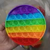 Rainbow Circle Serca Serce Octagon Push Fidget Zabawki Halloween Christmas Kids Toddler Prezent Bubble Popper Board Sensory Stress Relief Edukacyjny Puzzle H11WACF