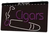 TC1337 Cigars Smoke Shop Light Sign Gravure 3D bicolore