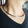 Mens Women's Necklace Choker Silver Stainless Steel Collar Jewelry Cuff High Quality 3mm wide