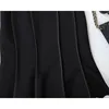 ボディコンパッチワークアップリケ女性のためのスカートハイウエストヒットカラースリムミディスカート女性ファッション服210521